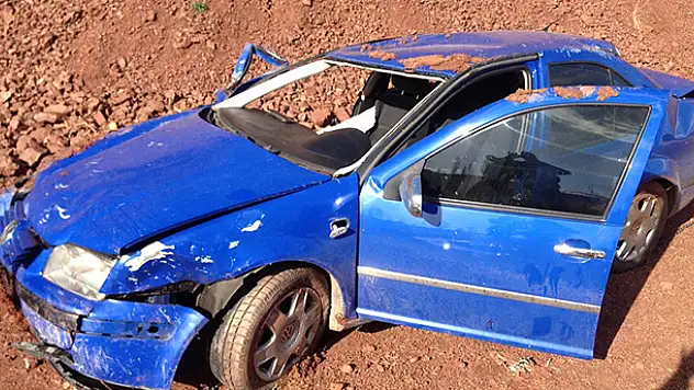 Konya'da devrilen otomobilin sürücüsü öldü