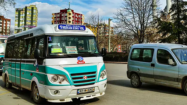 Konya'da dolmuş ücretlerine zam