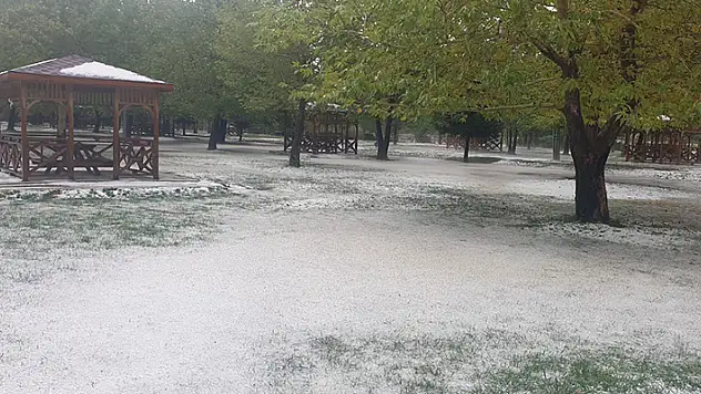 Konya'da dolu etkili oldu
