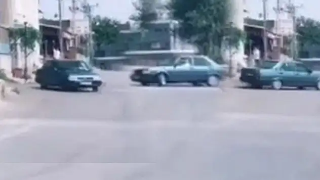 Konya'da drift yapan magandanın şovu pahalıya patladı
