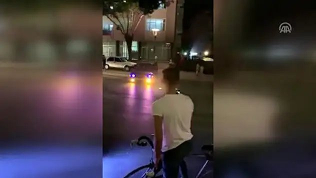 Konya'da drift yapan sürücü cep telefonu kamerasına yakalandı