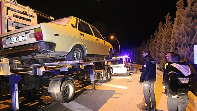 Konya'da drift yaparken yakalanan sürücünün arkadaşı gözyaşlarına hakim olamadı