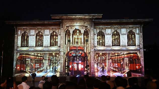 Konya'da drone ve video mapping şovu büyüledi