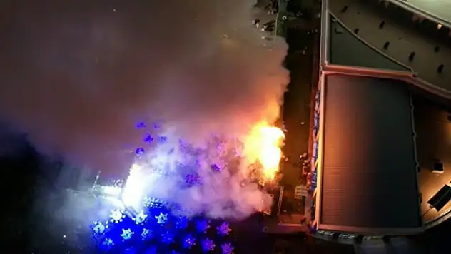 Konya'da düğün yapılan otelin bahçesinde yangın paniği