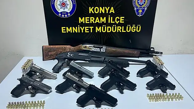 Konya'da düğünlerde silahlı magandalara geçit yok: 25 silah ele geçirildi
