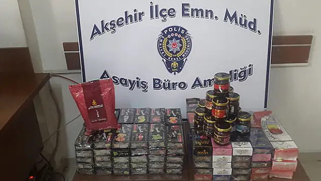 Konya'da durdurulan araçta kaçak tütün ele geçirildi