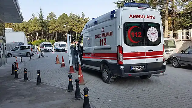 Konya'da ekim mibzerinin altında kalan kişi hastanelik oldu