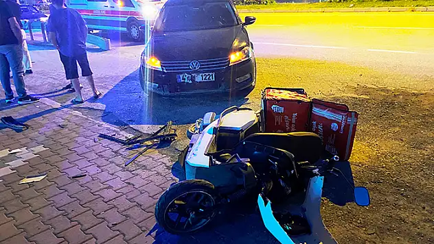 Konya'da elektrikli bisiklet otomobille çarpıştı: 1 yaralı
