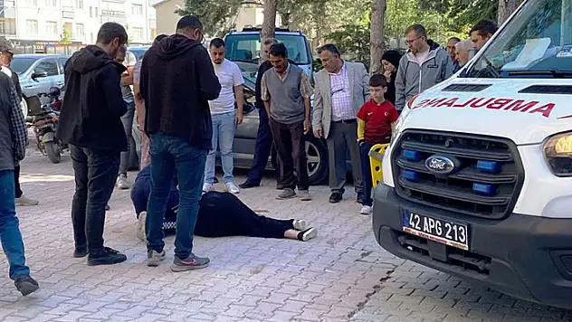 Konya'da elektrikli bisikletin çarptığı kişi hastanelik oldu
