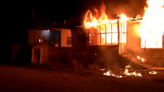 Konya'da ev yangını