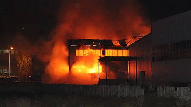 Konya'da fabrika yangını
