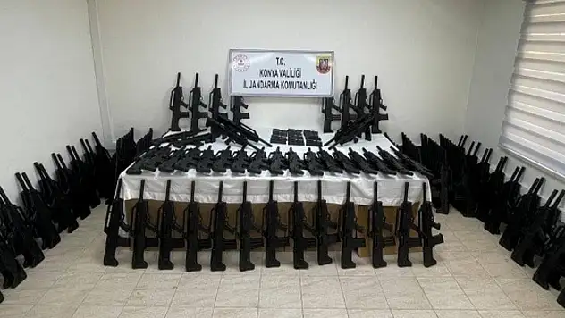 Konya'da geniş çaplı operasyon: Çok sayıda silah ele geçirildi!