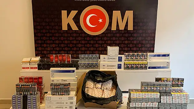 Konya'da gümrük kaçağı tütün ve sigara ele geçirildi
