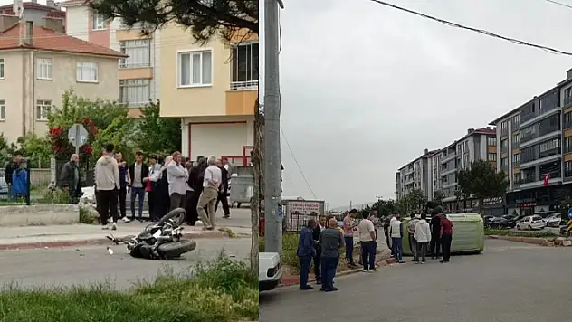 Konya'da hafif ticari araç ile motosiklet çarpıştı: 3 yaralı
