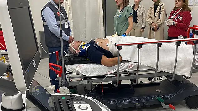 Konya'da Hastanede trafik kazası tatbikatı yapıldı