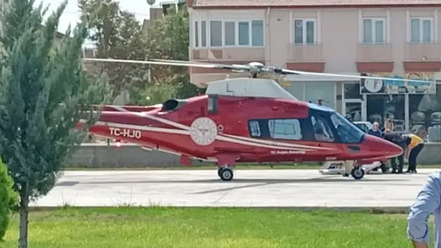 Konya'da hava ambulansı kalp krizi geçiren hasta için havalandı

