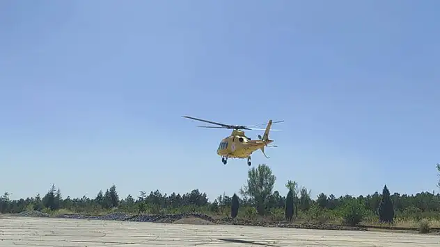 Konya'da hava ambulansı kalp krizi geçiren hasta için havalandı
