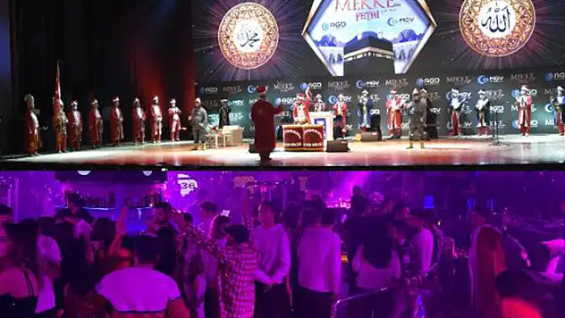 Konya'da iki farklı yılbaşı etkinliği: Bir yanda yeni yıl, diğer yanda Mekke'nin fethi kutlandı