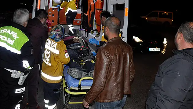 Konya'da iki otomobilin çarpıştığı kazada 1 kişi yaralandı