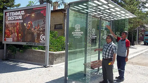 Konya'da ilçelere modern otobüs durakları yapılıyor