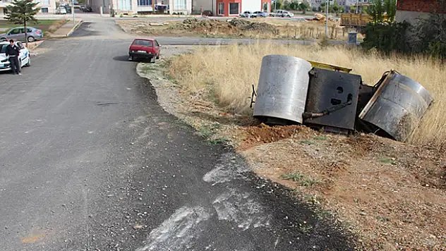 Konya'da iş makinesi devrildi: 1 yaralı