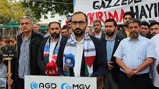 Konya'da İsrail'in Filistin'e yönelik saldırıları protesto edildi
