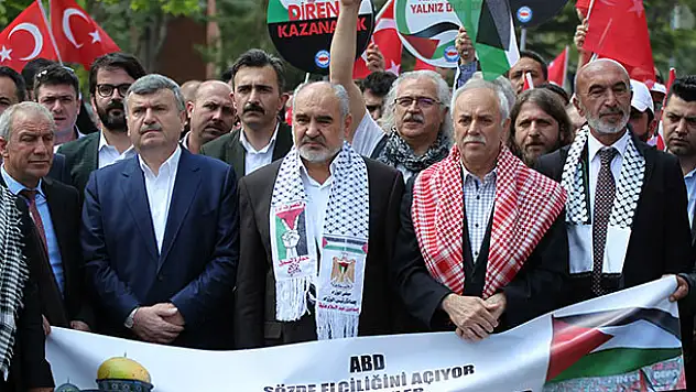 Konya'da İsrail ve ABD protesto edildi