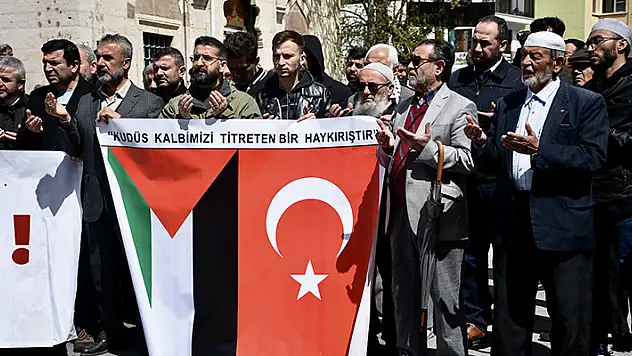 Konya'da İsrail'in Gazze Şeridi'ne yönelik saldırılarına tepki
