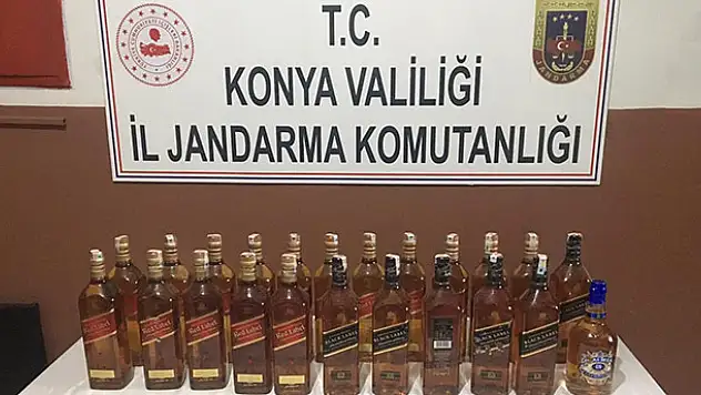 Konya'da Jandarmadan kaçak içki operasyonu: 2 gözaltı