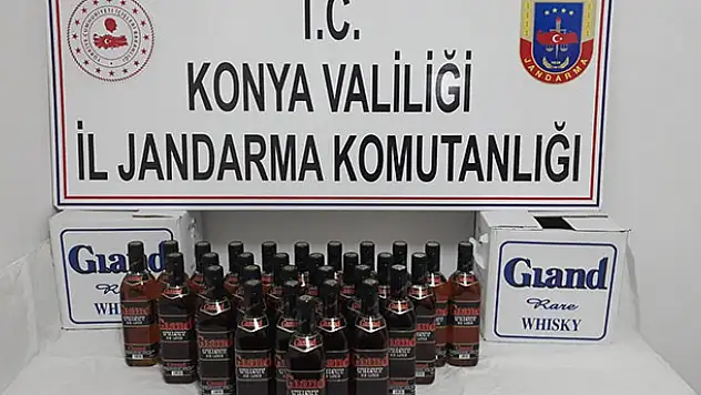 Konya'da jandarmadan kaçak içki operasyonu