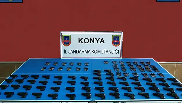 Konya'da jandarmadan suikast tipi kalem tabanca operasyonu