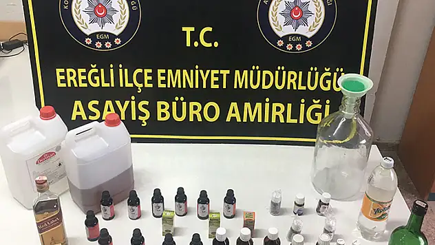 Konya'da kaçak alkol üretimi yapan 4 kişi yakalandı
