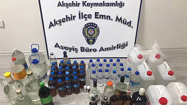 Konya'da kaçak içki operasyonu