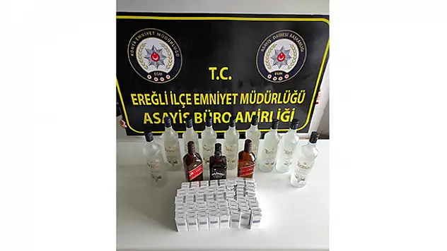 Konya'da kaçak içki operasyonunda 1 kişi yakalandı