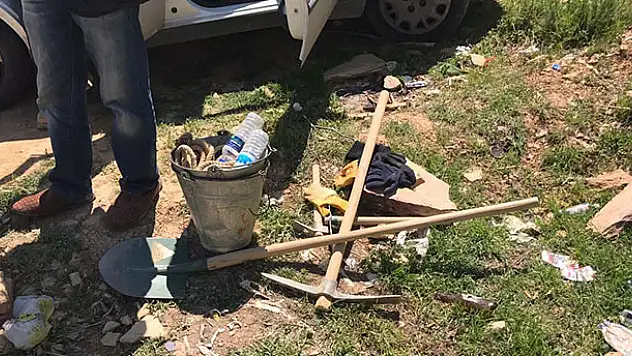 Konya'da kaçak kazı yapan 4 kişi yakalandı