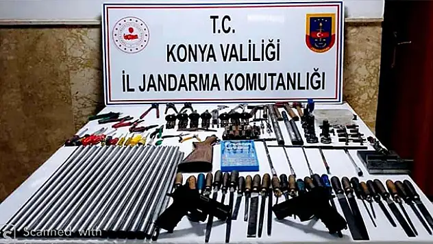 Konya'da kaçak silah imalathanesine baskın