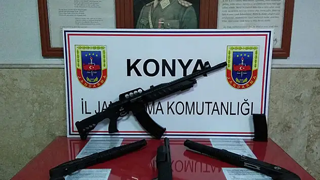 Konya'da kaçak silah operasyonu