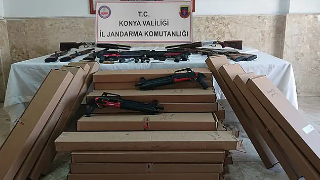 Konya'da kaçak silah operasyonu