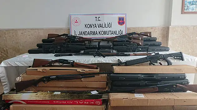 Konya'da kaçak silah operasyonu