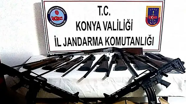 Konya'da kaçak silah operasyonu : 73 adet av tüfeği ele geçirildi