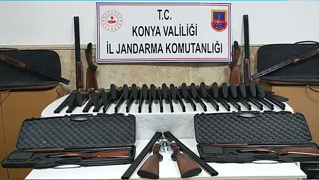 Konya'da kaçak silah operasyonu: 85 av tüfeği ele geçirildi
