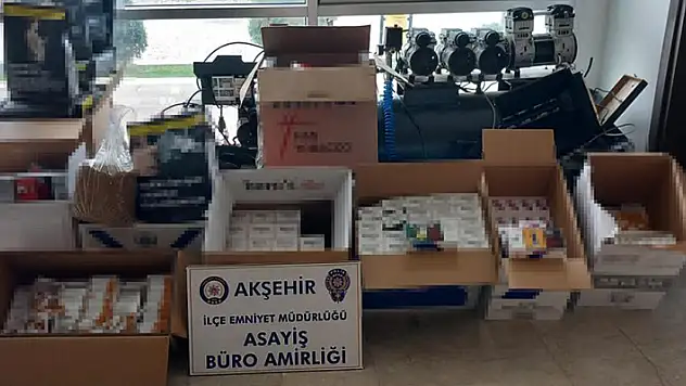 Konya'da kaçak tütün dolduran şüphelilere baskın: 6 gözaltı
