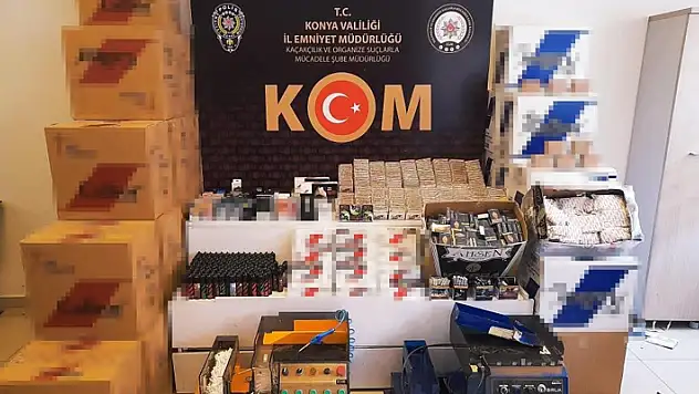 Konya'da kaçakçılık operasyonu: 9 gözaltı
