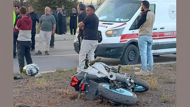 Konya'da kadın motorsiklet sürücü ağır yaralandı