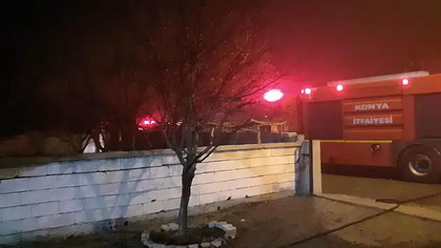 Konya'da kalorifer dairesinde yangın! Büyümeden söndürüldü