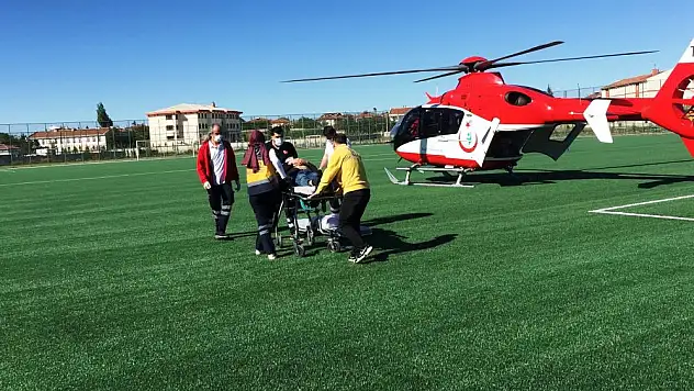 Konya'da kalp krizi geçiren hastaya hava ambulansı tahsis edildi
