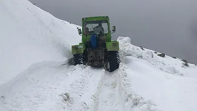 Konya'da karla kaplanan dağ yolları ulaşıma açılıyor