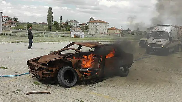 Konya'da kaza ve yangın tatbikatı
