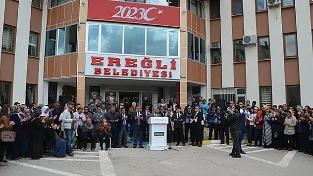 Konya'da kazada hayatını kaybeden belediye çalışanı için tören