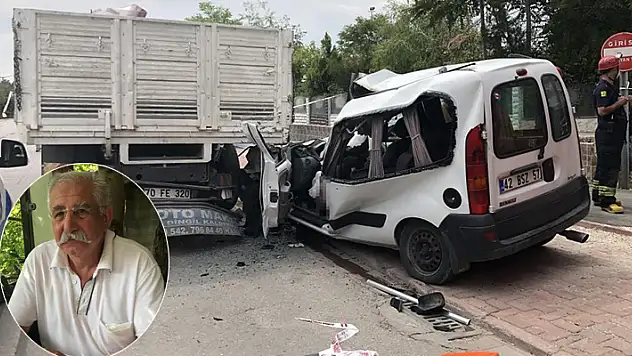 Konya'da kazada ölen emekli okul müdürü son yolculuğuna uğurlandı
